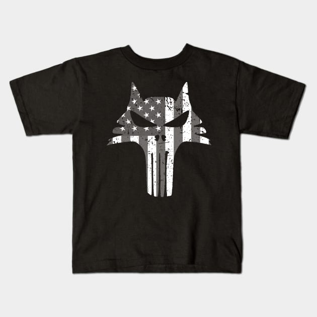 German Shepherd GSD Patriotic K9 (distressed) Kids T-Shirt by TCP